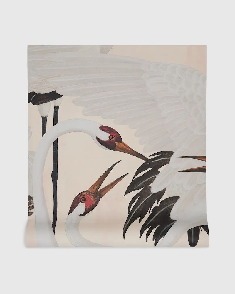 Gucci Tapete Mit Reiher-Print Nude