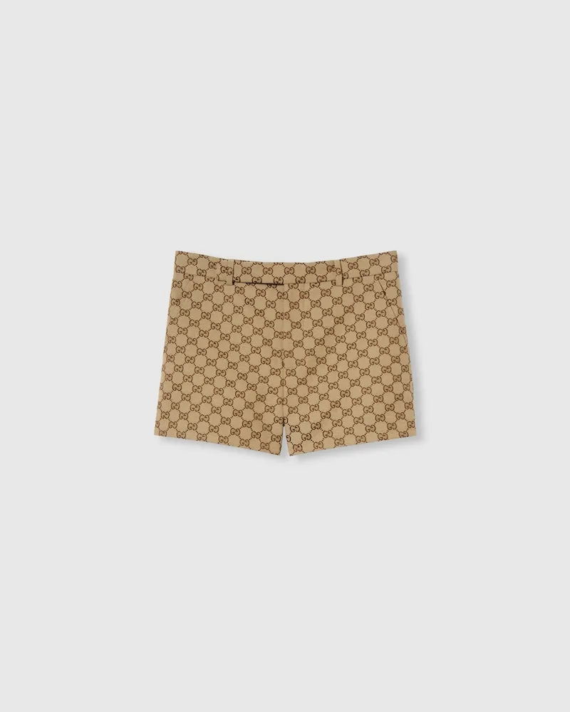 Gucci Shorts aus GG Canvas, Größe Braun