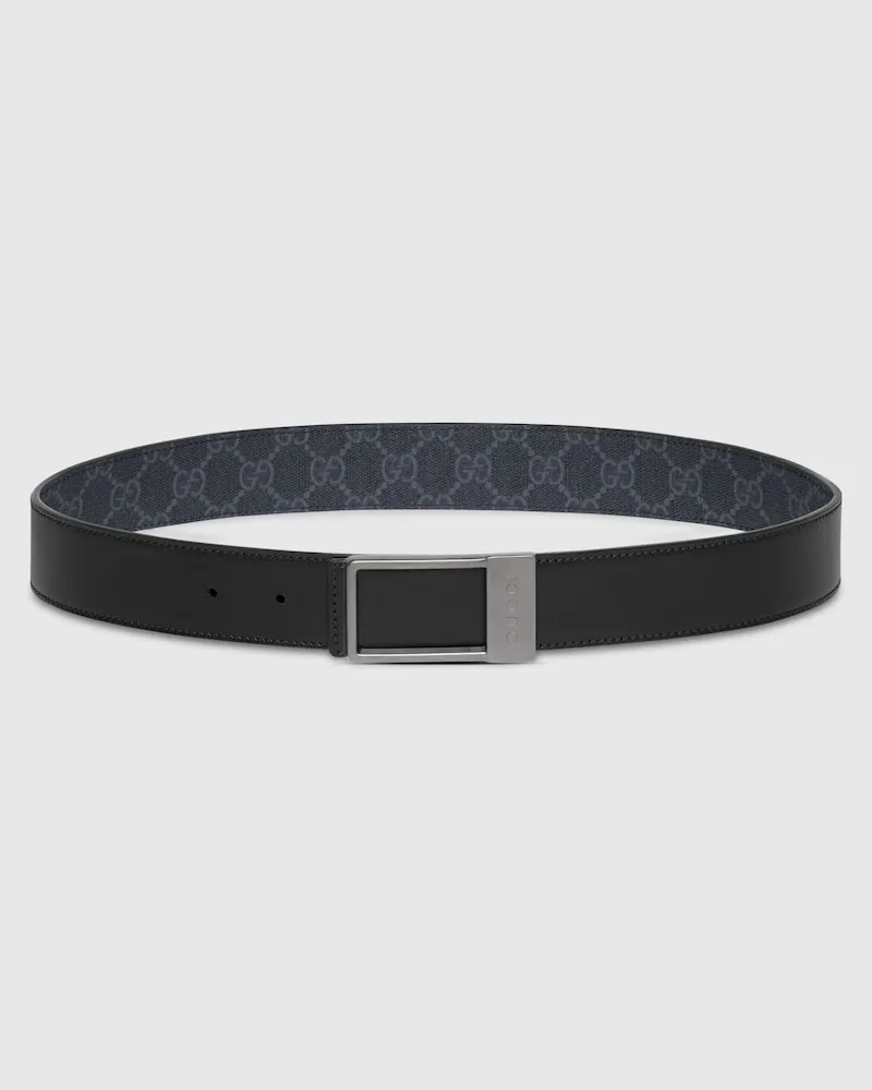 Gucci Ceinture Réversible Avec Boucle Rectangulaire, Taille 95 Noir