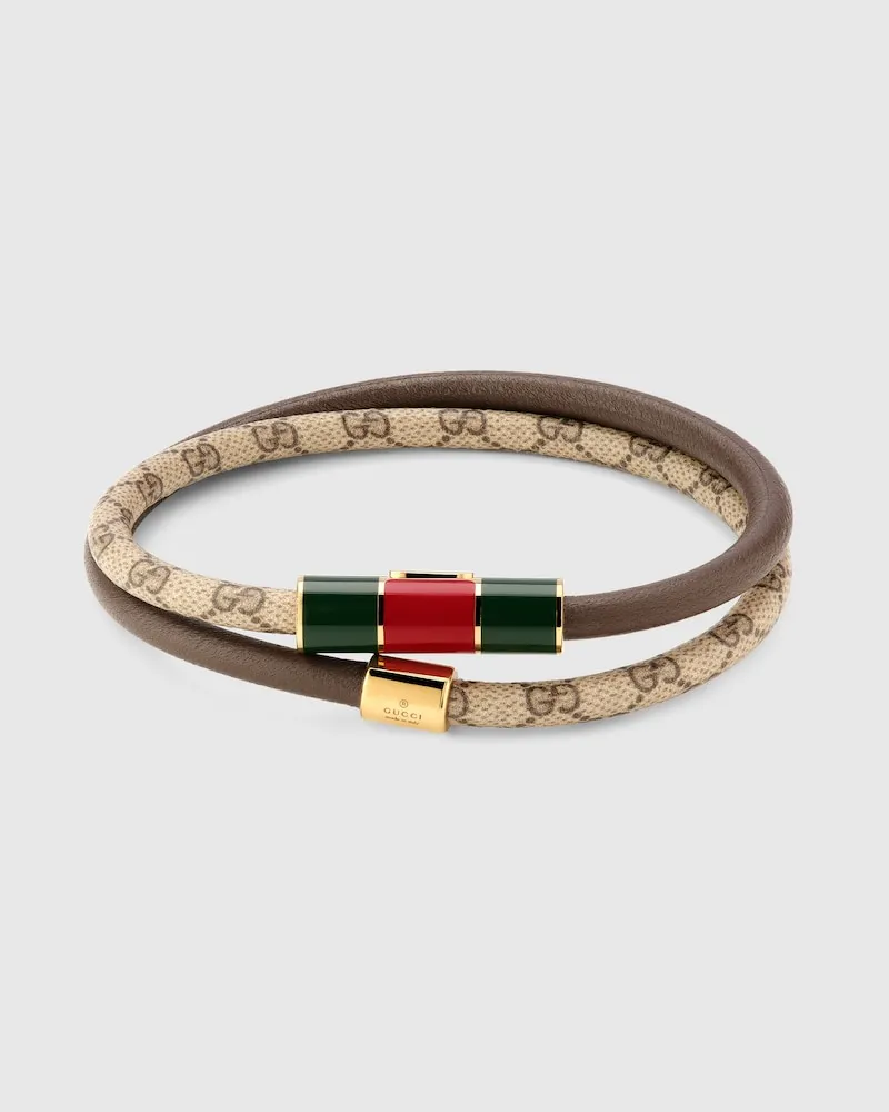 Gucci Wickelarmband mit Emailliertem Web-Anhänger Undefined