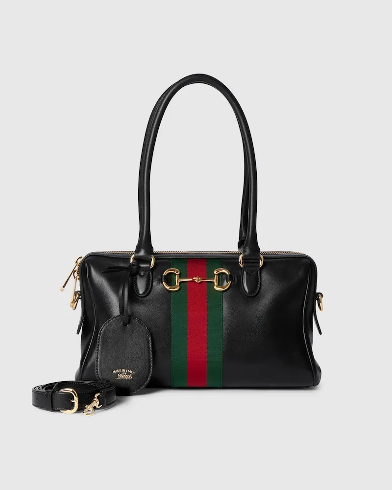 Gucci Mittelgroße Borsetto Boston Bag Schwarz