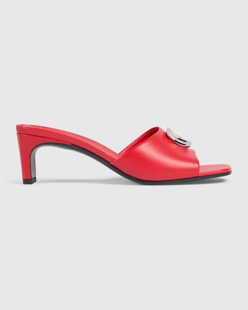 Gucci Damenpantolette mit Doppel G, Größe Rot