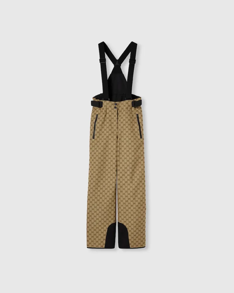 Gucci Hose aus Technischem GG Jacquardstoff, Größe Beige