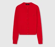 Cardigan aus Wollstrick mit Stickerei, Größe