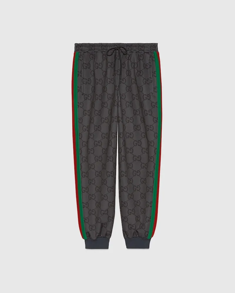 Gucci Jogginghose Mit Jumbo GG Und Web, Größe Grau