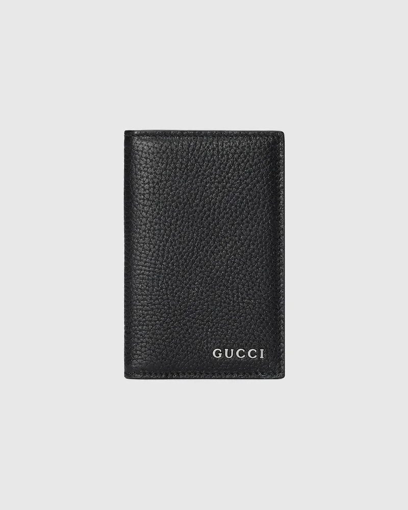 Gucci Porte-cartes Long Avec Logo Noir