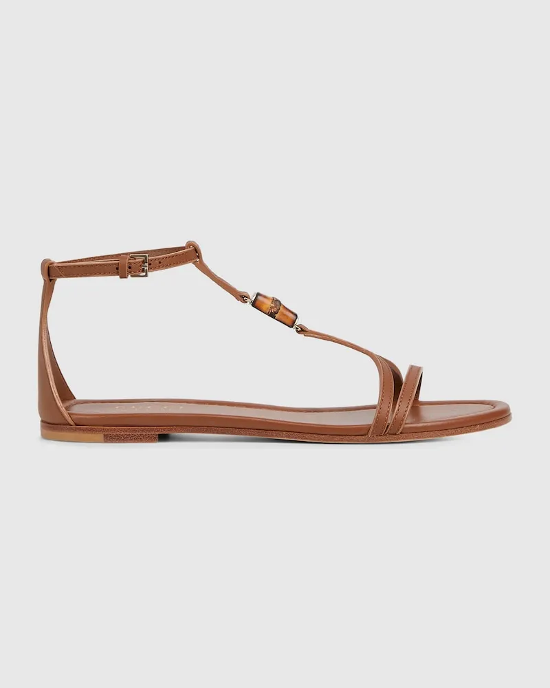 Gucci Damensandale Mit Bambusdetail, Größe Braun