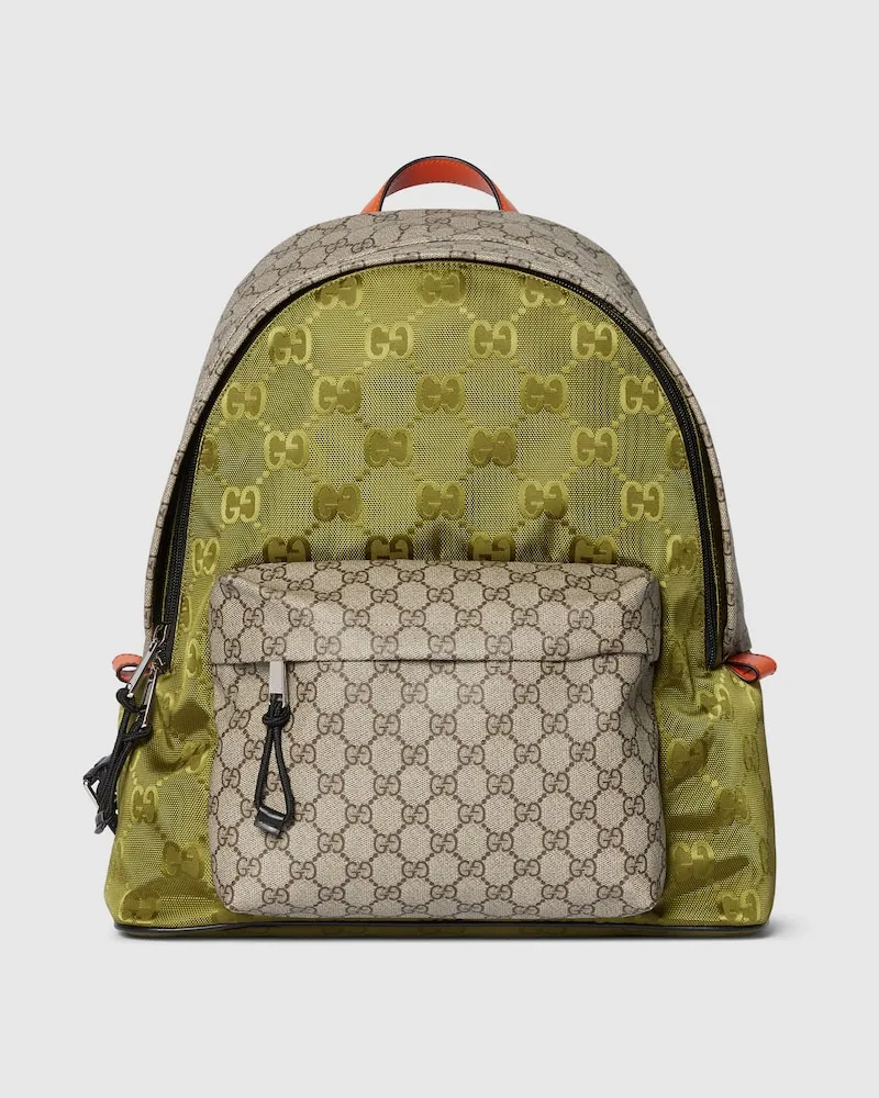Gucci Mittelgroßer Match GG Rucksack Grün