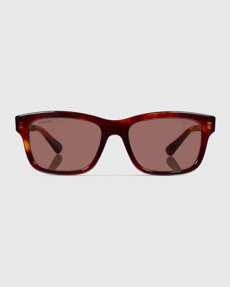 Gucci Sonnenbrille mit Rechteckigem Rahmen Braun