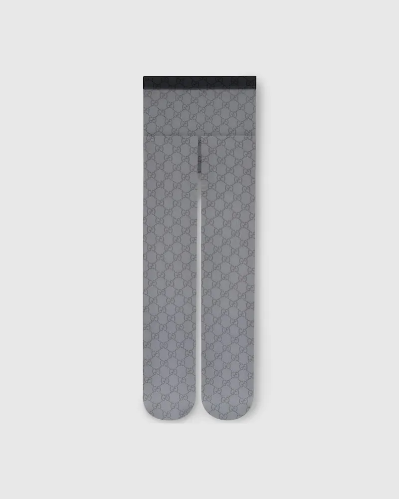 Gucci Strumpfhose aus Stretch-Nylon mit Print Schwarz