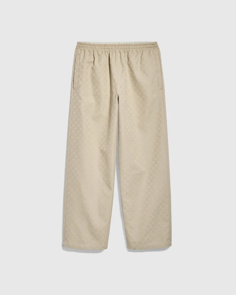 Gucci Hose aus GG Baumwollcanvas, Größe Beige