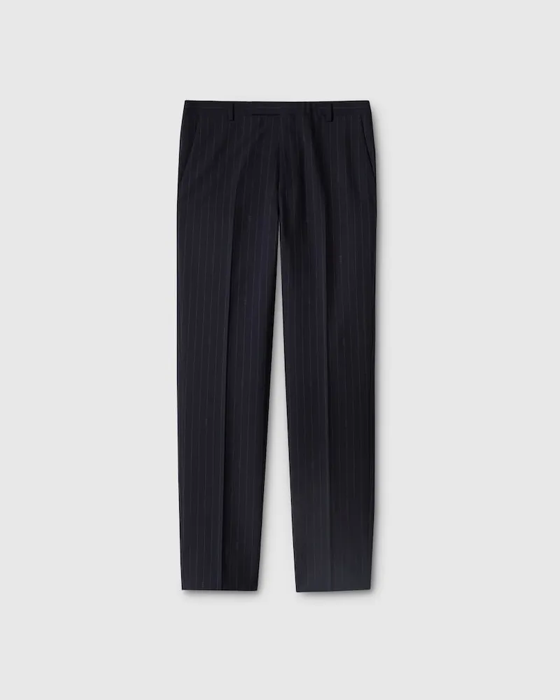 Gucci Hose aus Wolle Mit Nadelstreifen, Größe Blau