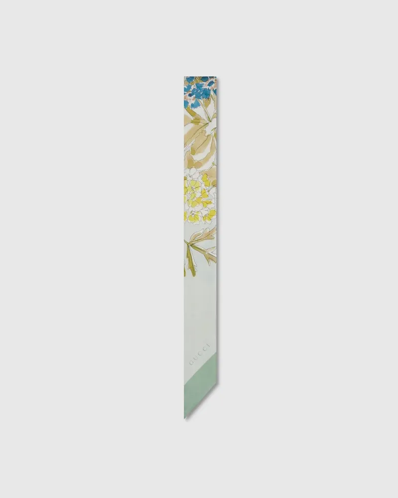 Gucci Band aus Seidentwill Mit Print Grün