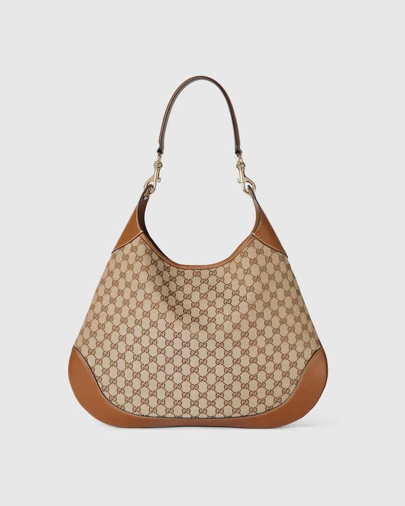 Gucci B Maxi-Schultertasche Beige