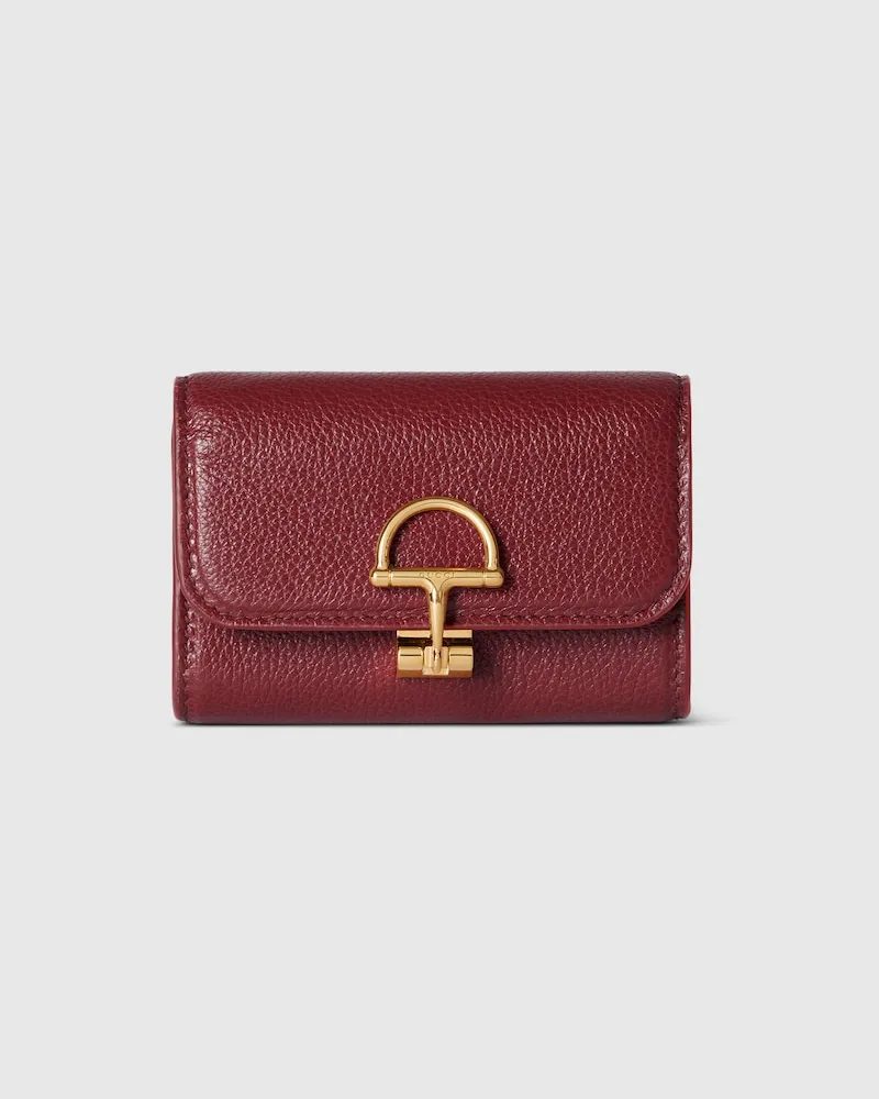 Gucci Softbit Kartenetui Bordeauxrot