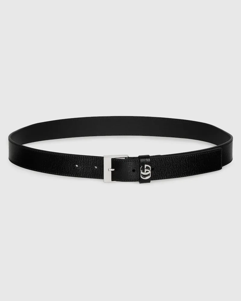 Gucci Gürtel mit Quadratischer Schnalle Schwarz