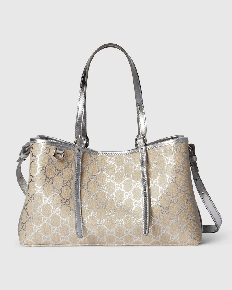 Gucci Mittelgroßer GG Emblem Shopper Blau