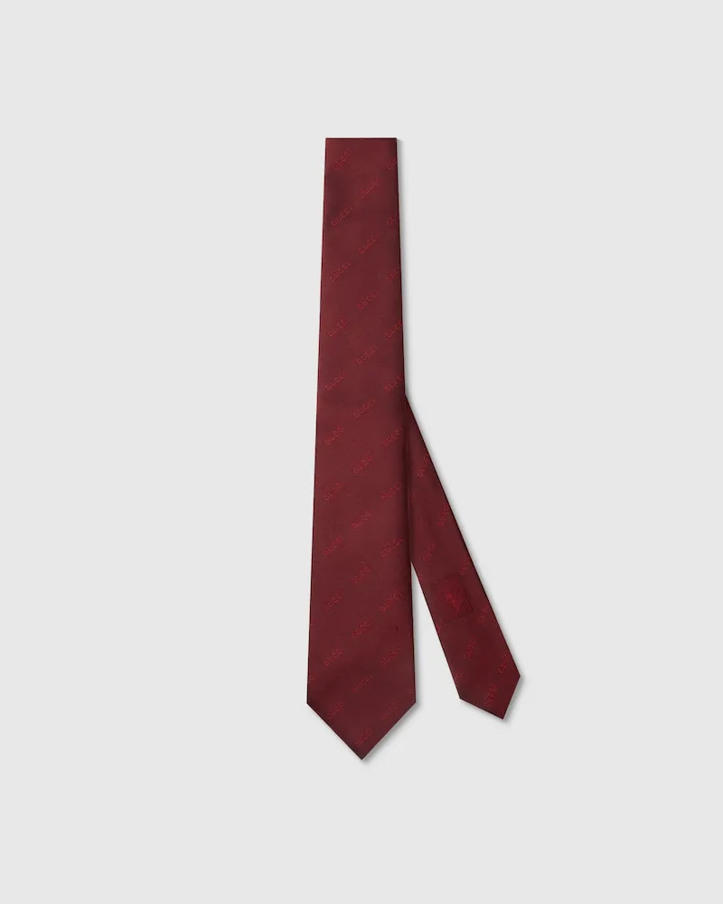 Gucci Krawatte aus Seidenjacquard Rot