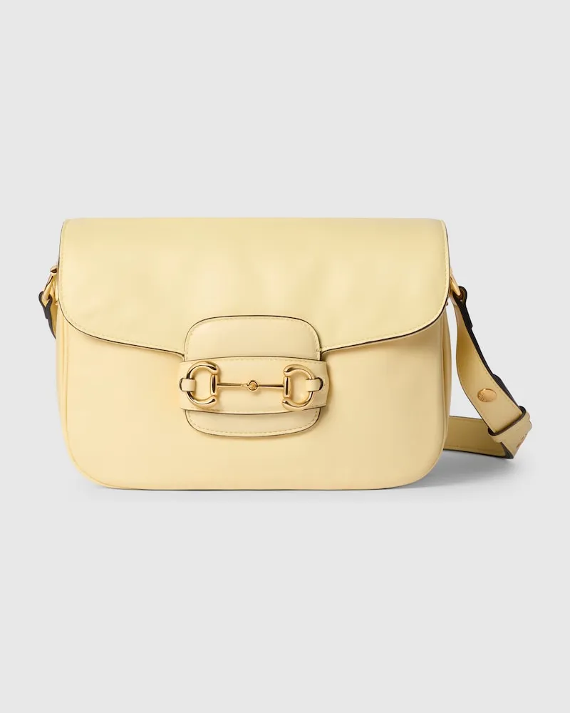 Gucci Kleine Horsebit 1955 Aura Schultertasche Gelb