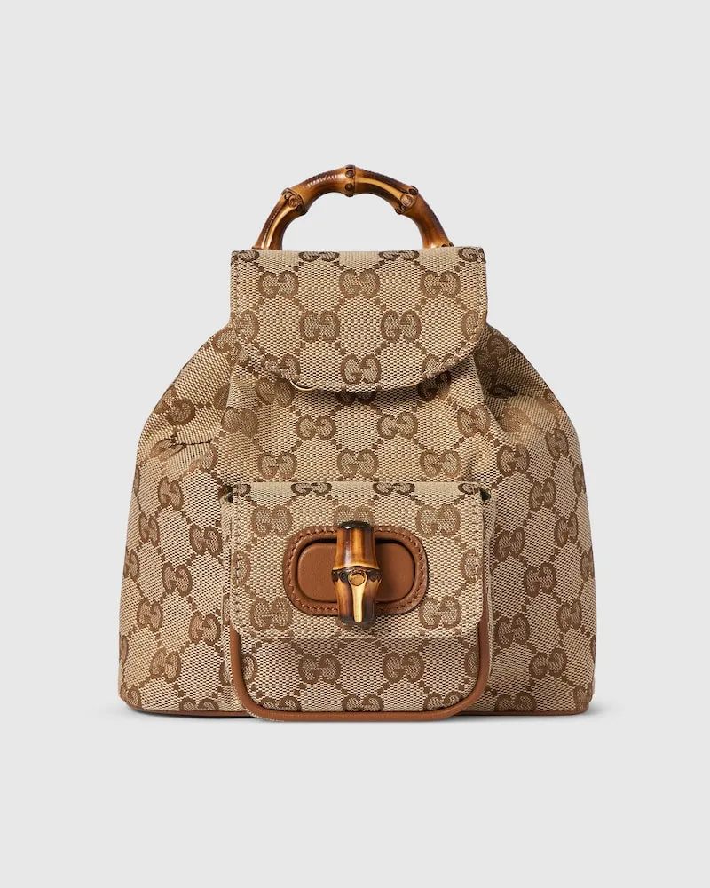 Gucci Bamboo Mini-Rucksack Braun