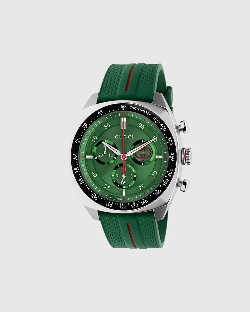 Gucci Interlocking Uhr, 41 mm Grün