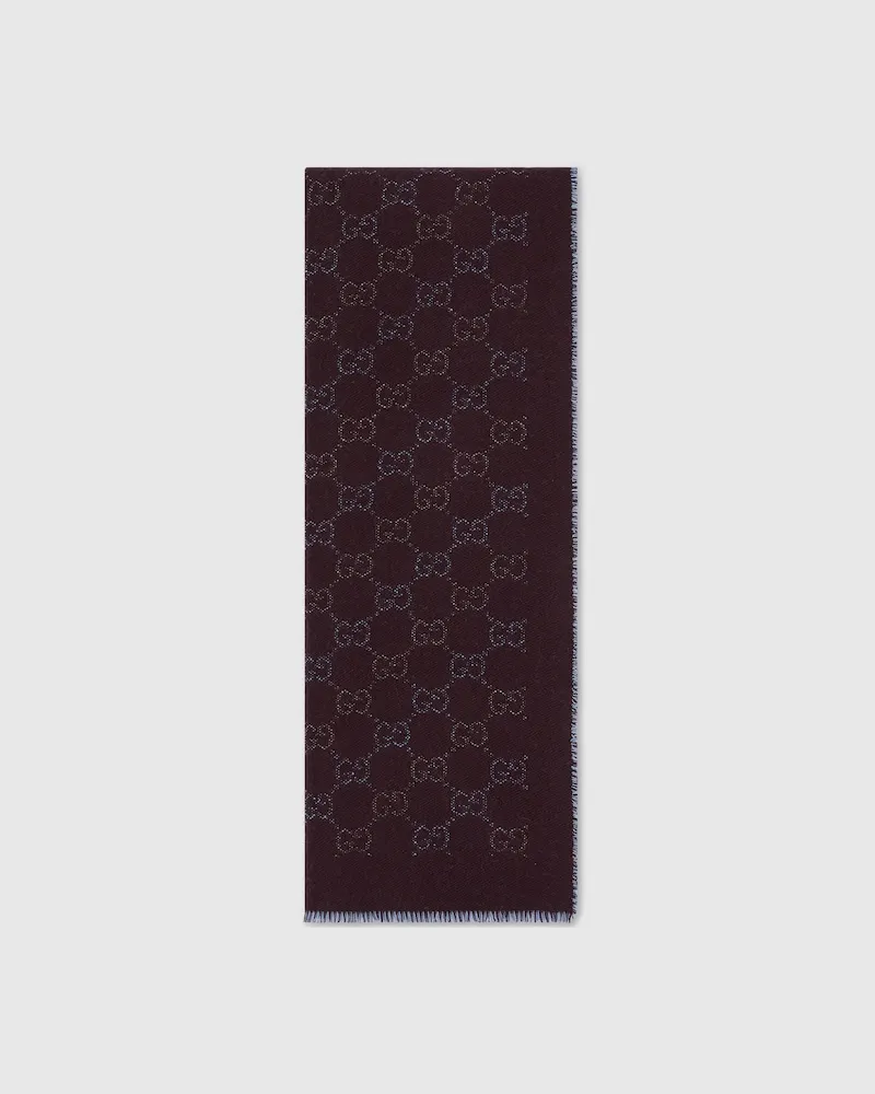 Gucci Schal aus GG Wolljacquard Rot