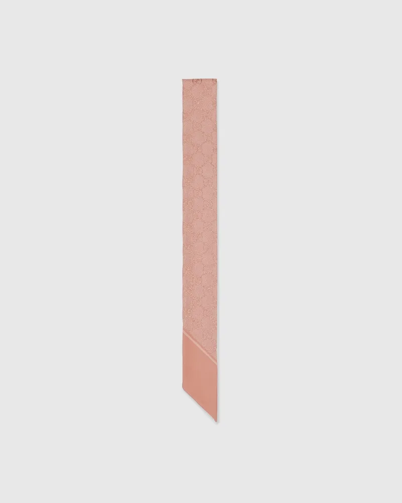 Gucci Ruban En Soie Imprimée Rose
