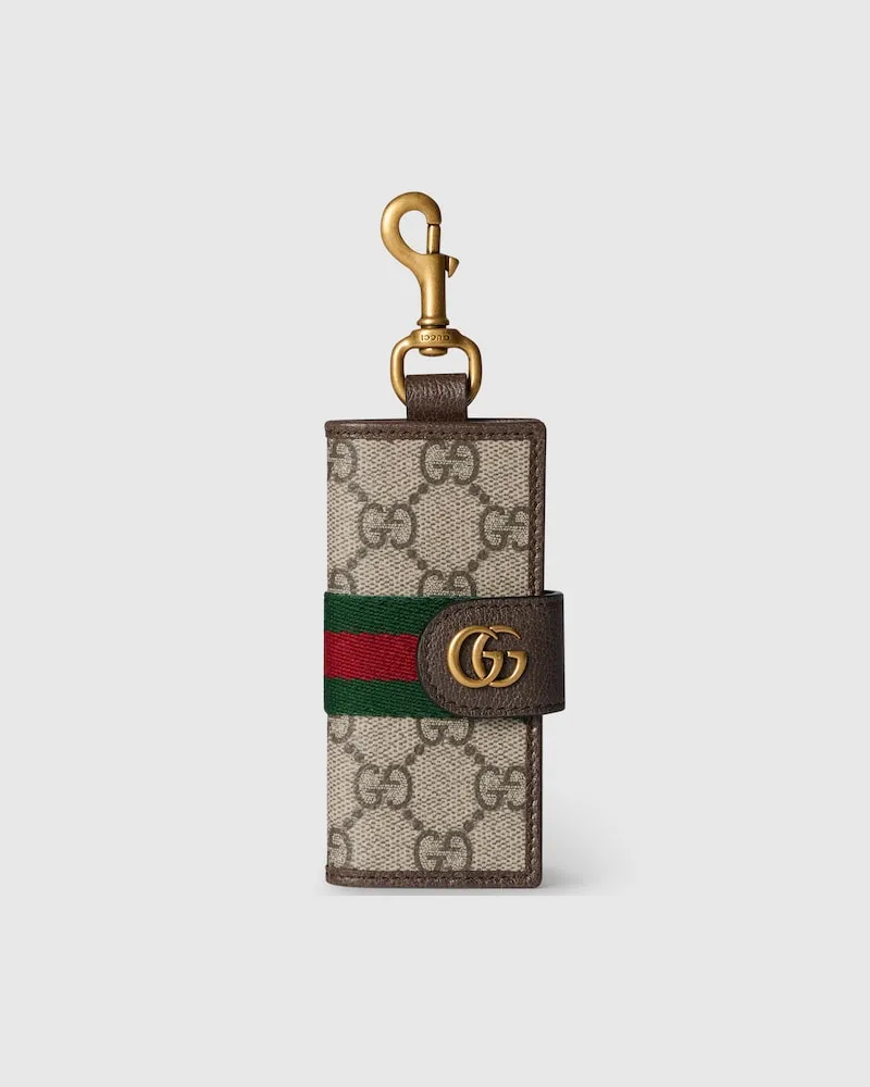 Gucci Ophidia Schlüsseletui Mit Karabinerverschluss Beige