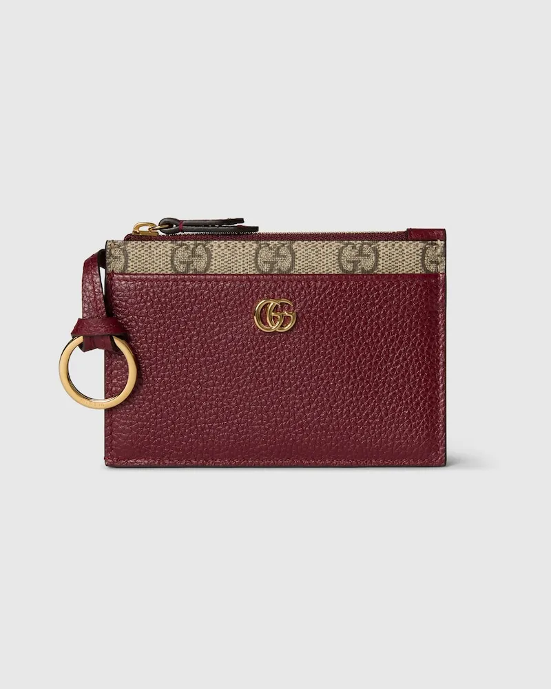 Gucci GG Marmont Schlüsseltäschchen Mit Reißverschluss Bordeauxrot
