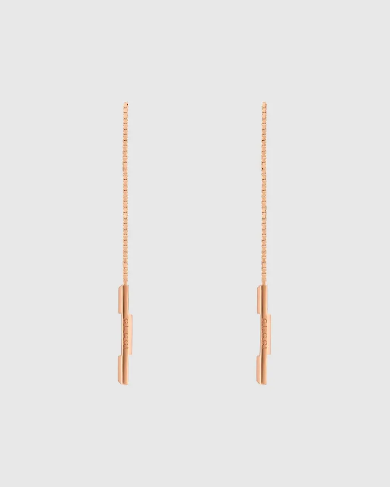 Gucci Link To Love Kettenohrringe 18k Gold Roségold