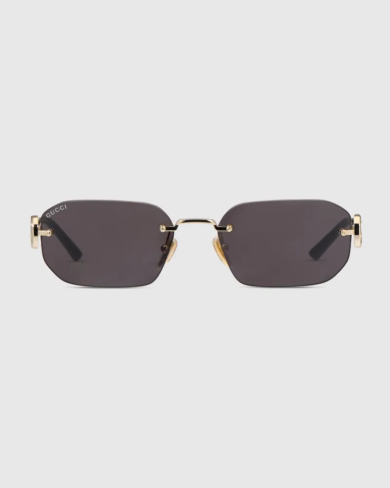 Gucci Sonnenbrille mit Rechteckigem Rahmen Gold