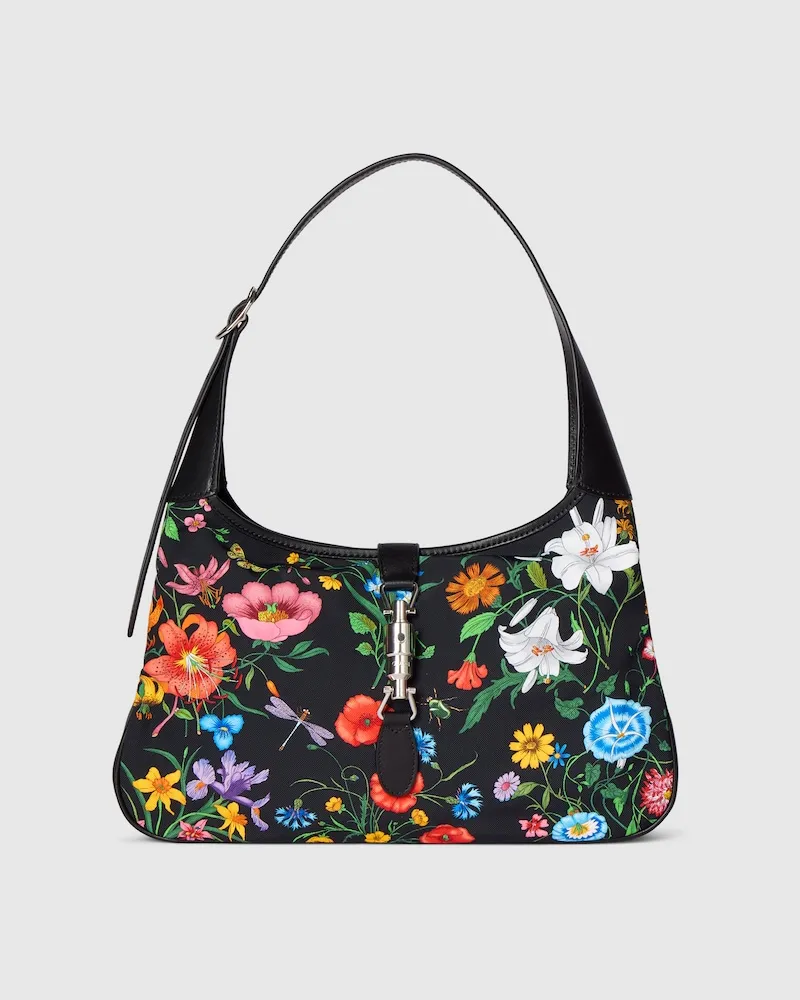 Gucci Mittelgroße Jackie 1961 Schultertasche Schwarz