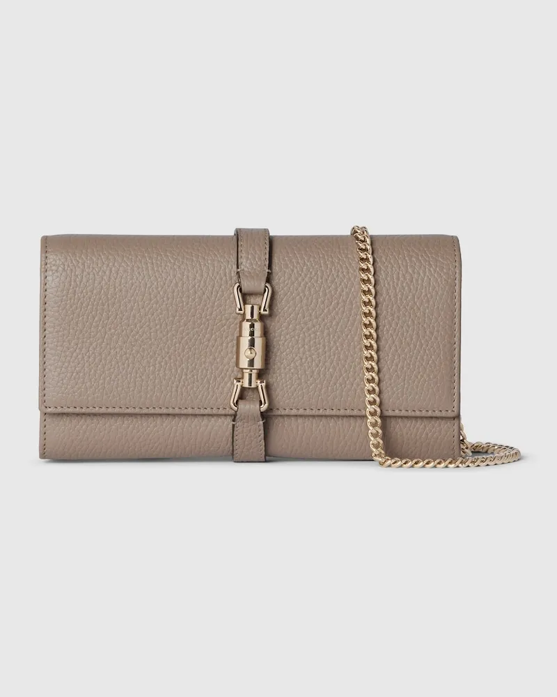 Gucci Jackie 1961 Brieftasche Mit Kettenriemen Beige