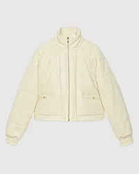 Gucci Bomberjacke Aus GG Canvas Weiß