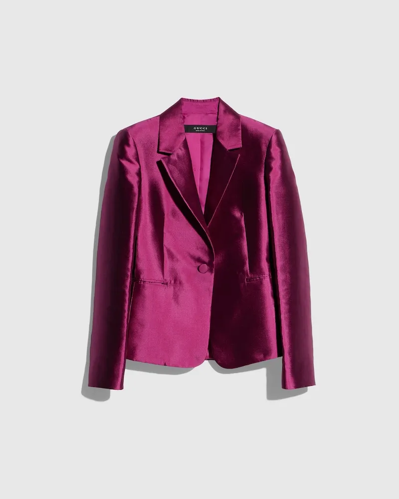 Gucci Jacke aus Mikado-Seide Pink