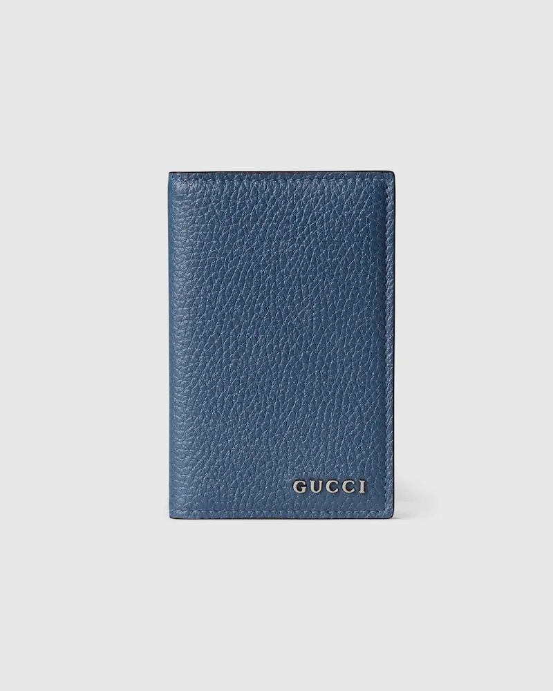 Gucci Längliches Kartenetui Mit Logo Blau