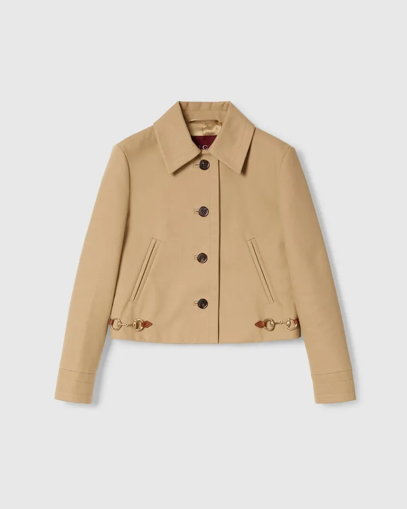 Gucci Jacke aus Baumwolldrell, Größe Beige