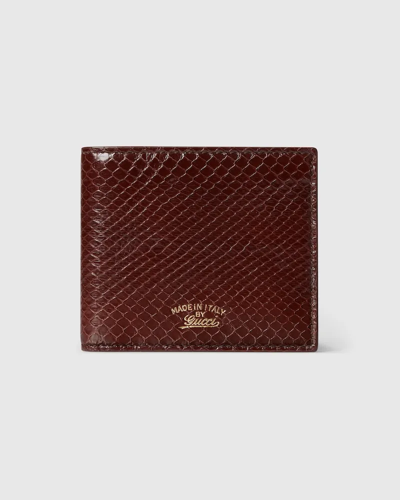 Gucci Lira Bi-fold Wallet Braun