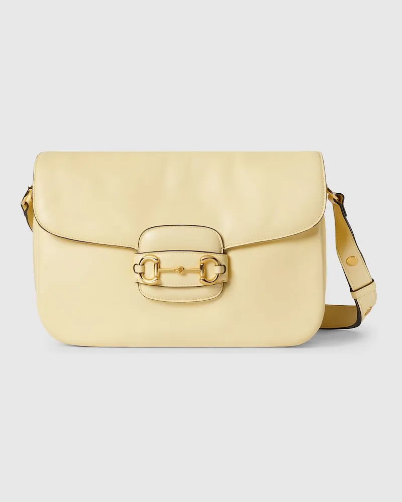 Gucci Mittelgroße Horsebit 1955 Aura Schultertasche Gelb