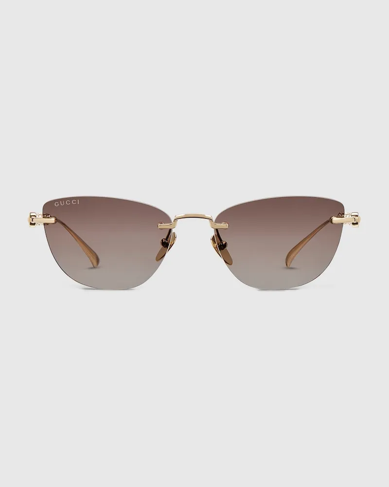 Gucci Sonnenbrille In Katzenaugenform Gold