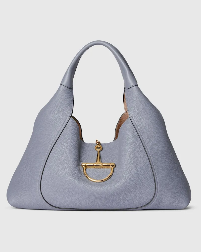 Gucci Softbit Maxi-Schultertasche Grau