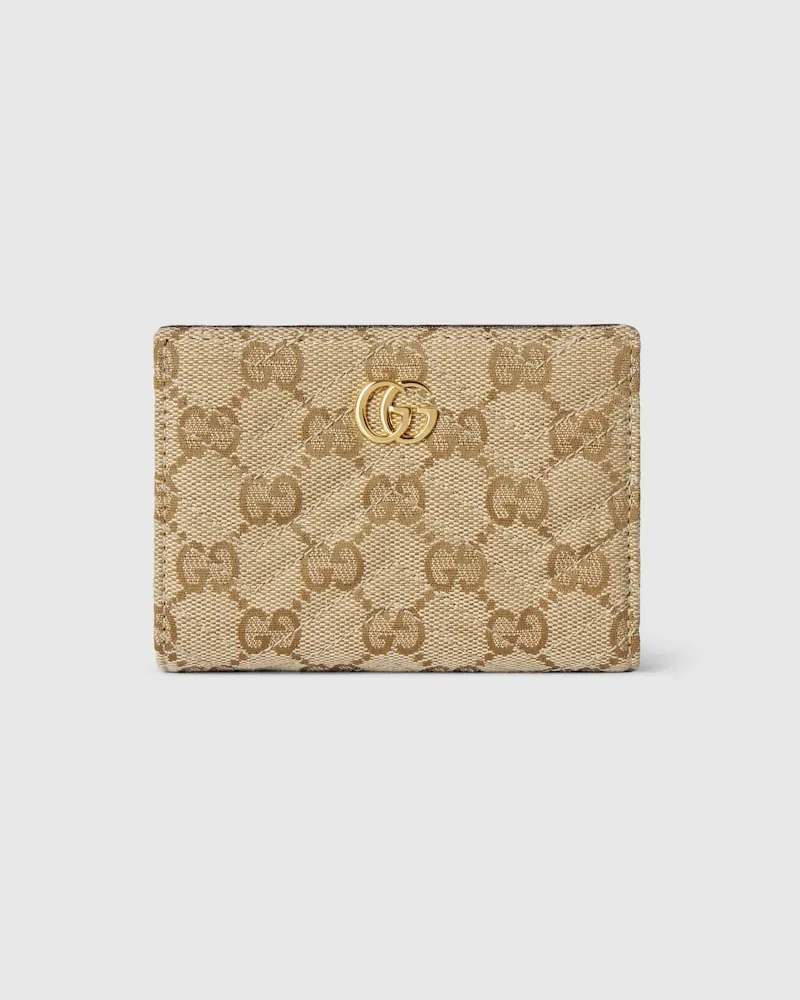 Gucci Kleine GG Marmont Brieftasche Beige