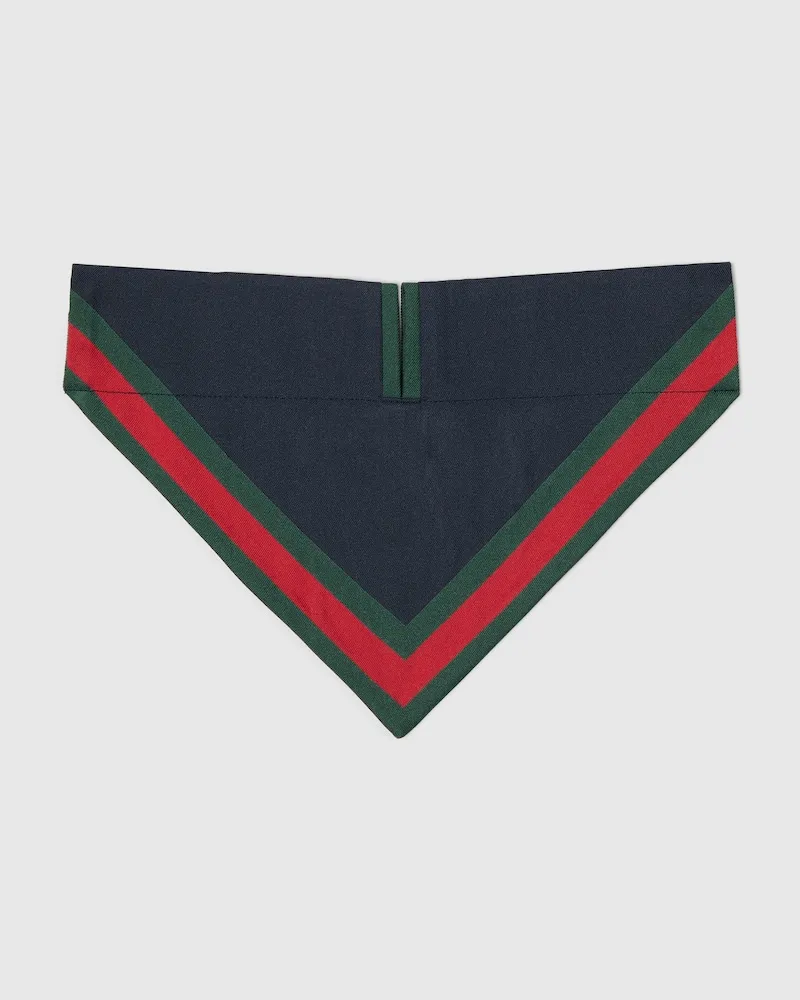 Gucci Großes/extra-großes Haustier-Bandana, Größe Blau