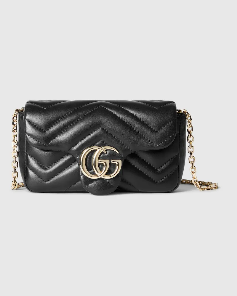 Gucci Mini Sac À Épaule GG Marmont Noir