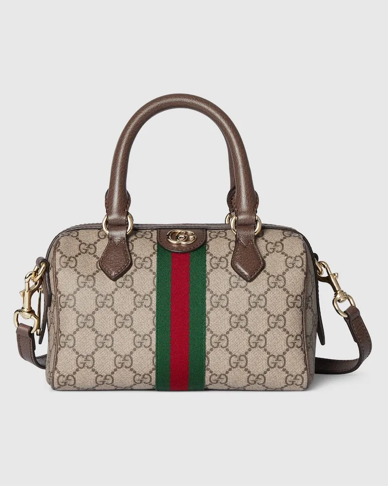 Gucci Kleine Ophidia Boston Bag Beige