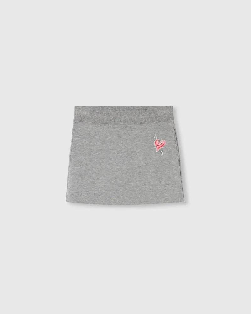 Gucci Minirock aus Jersey Mit Patch, Größe Grau