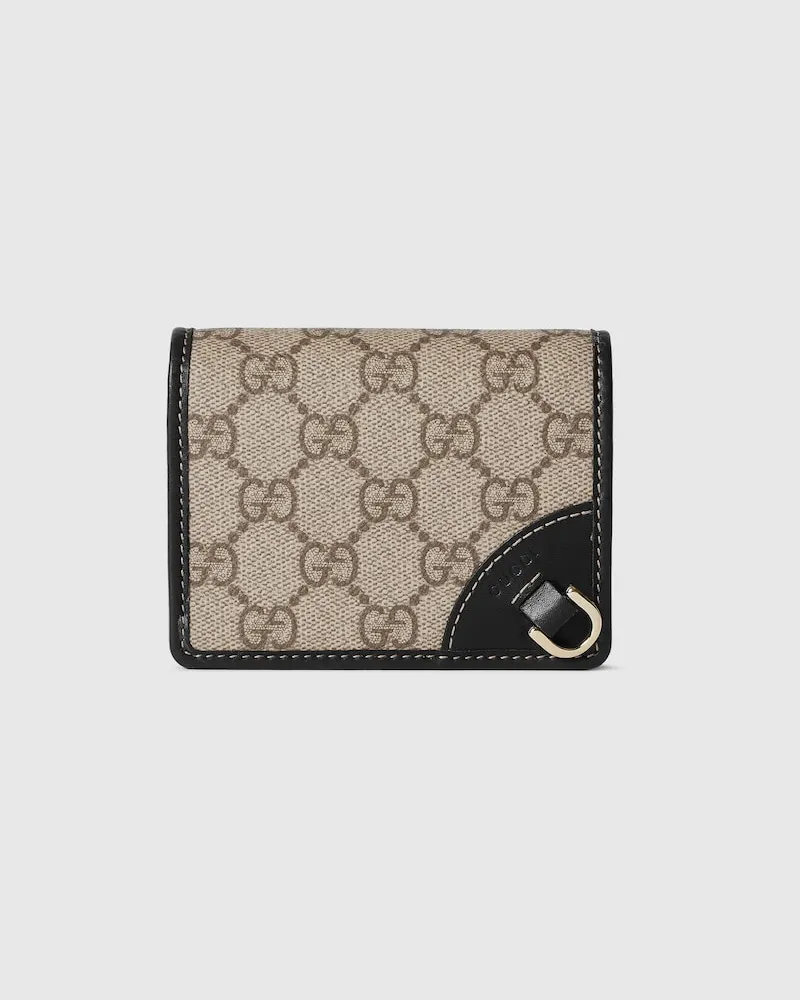 Gucci Kleine GG Emblem Brieftasche Beige