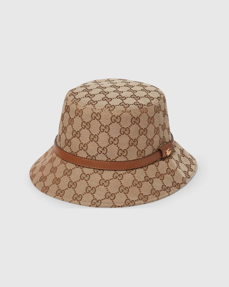 Gucci Fischerhut aus GG Canvas, Größe Beige