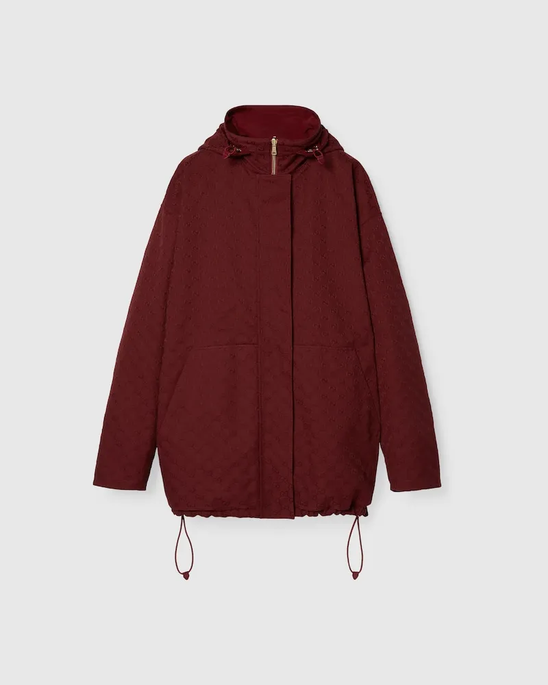 Gucci Wendbare Jacke aus GG Canvas, Größe Bordeauxrot