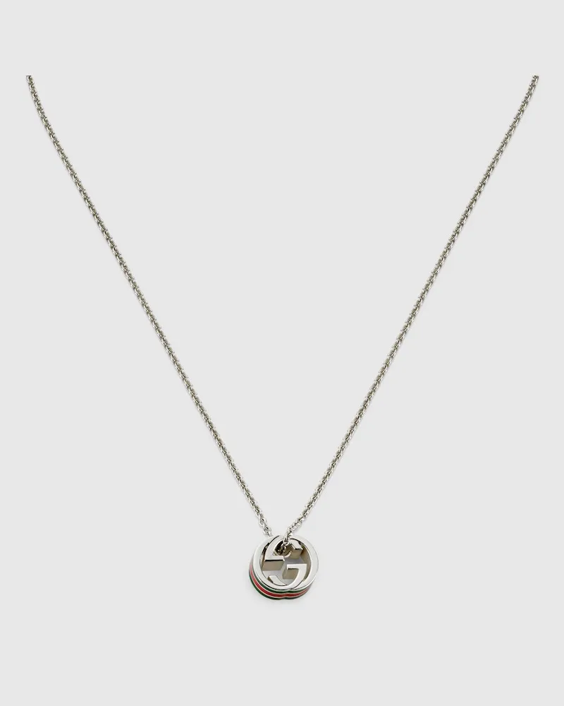 Gucci Anhängerkette mit GG Silber